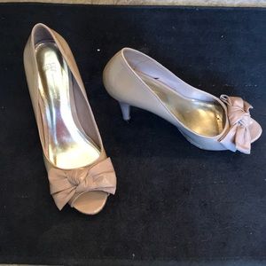 INC Nude Open Toe Size 8 Heels